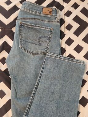 American Eagle Outfitters Light Blue Straight Leg Jeans